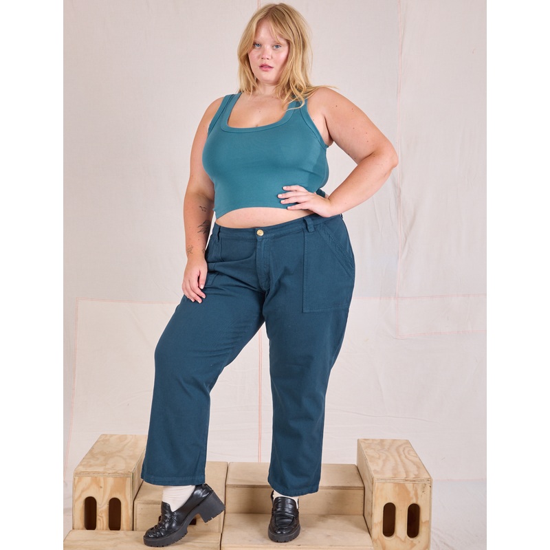 Mid-Rise Work Pants – Lagoon