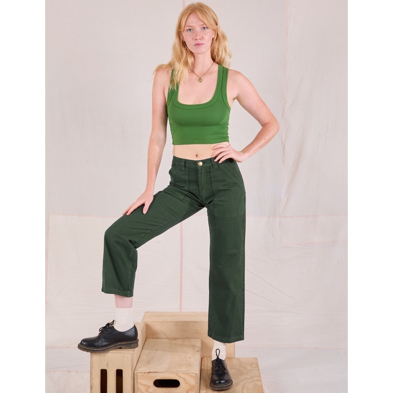 Mid-Rise Work Pants – Swamp Green
