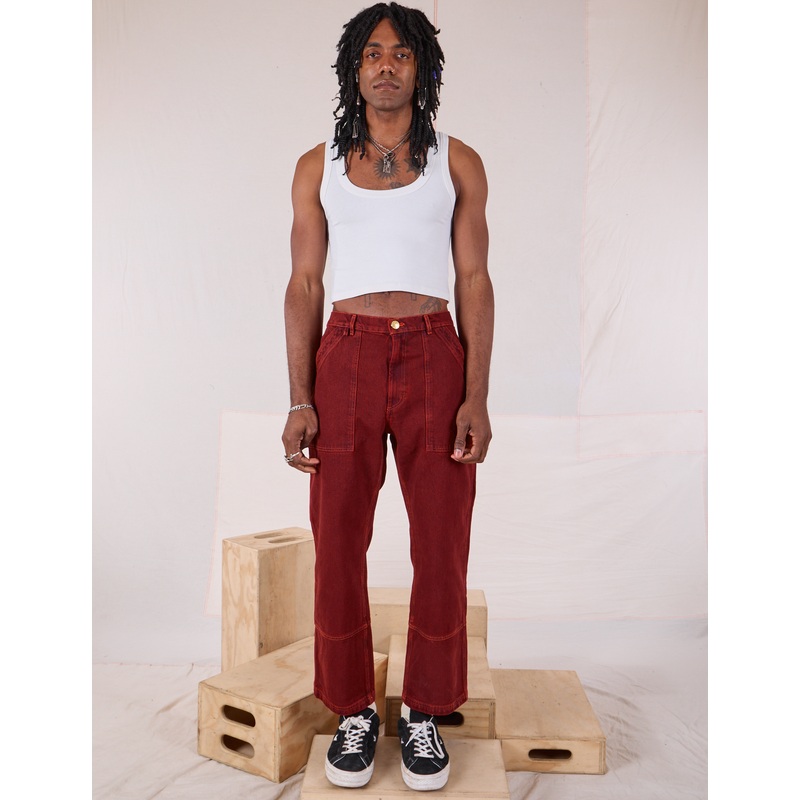 Overdyed Carpenter Jeans – Mustang Red