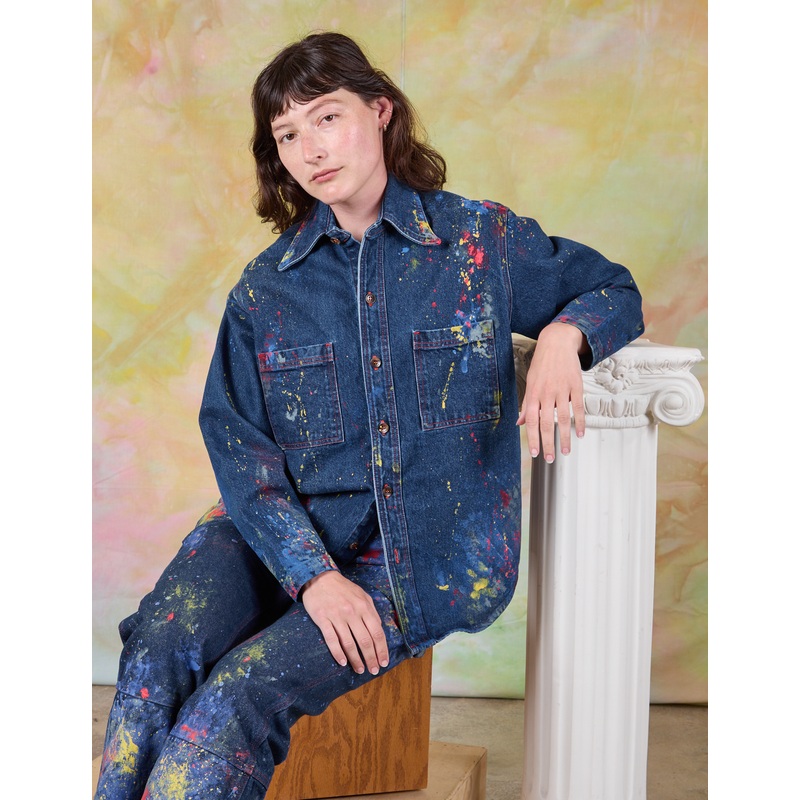 Painted Denim Overshirt – Extra Color