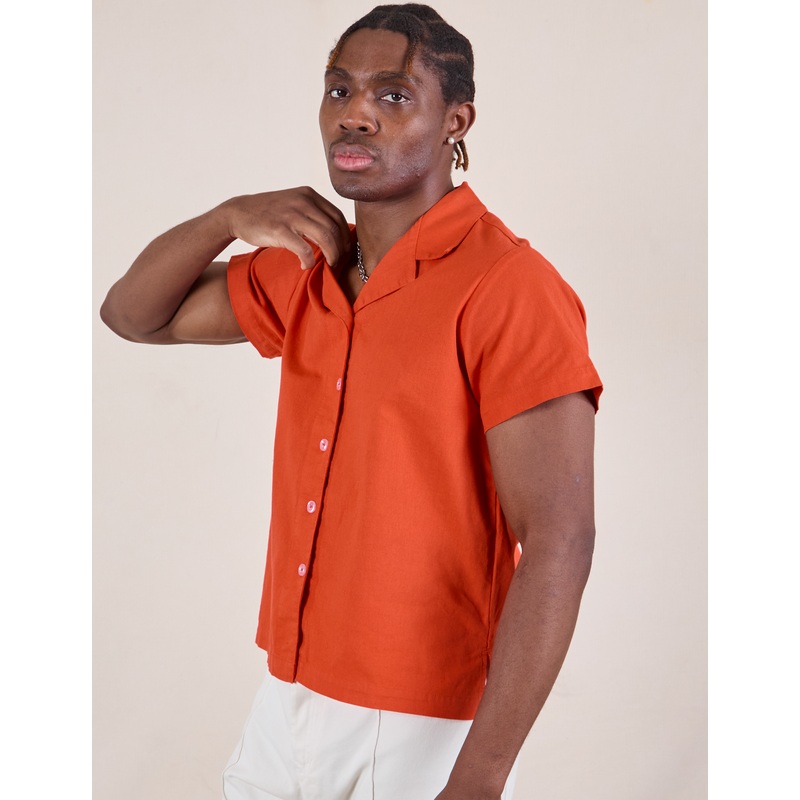 Pantry Button-Up – Chili Red