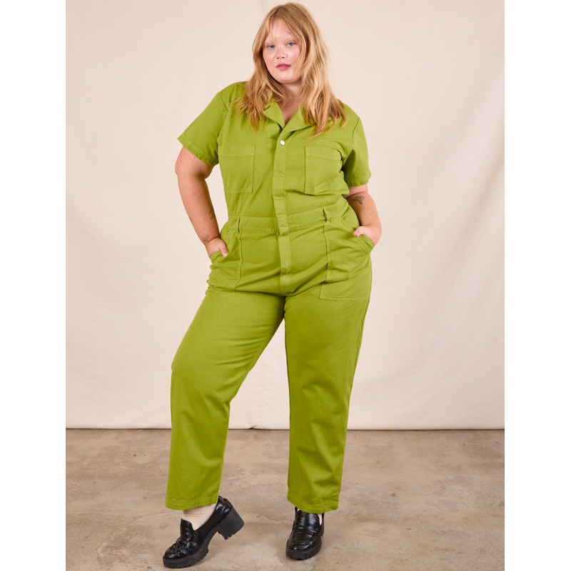 Short Sleeve Jumpsuit – Gross Green