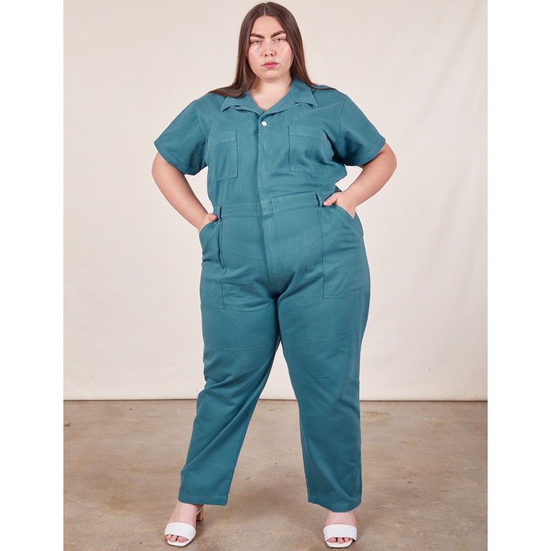 Short Sleeve Jumpsuit – Marine Blue