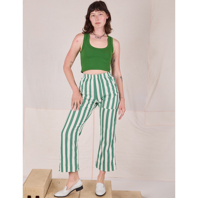 Summer Stripe Action Pants – Italian Emerald