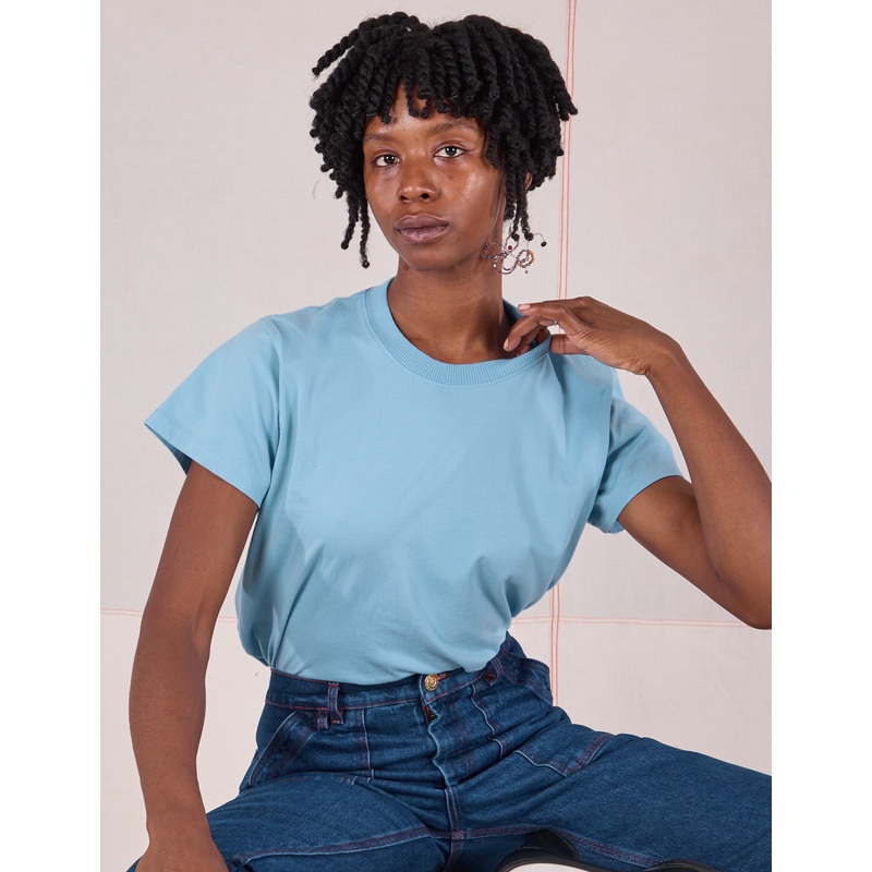 The Organic Vintage Tee – Baby Blue