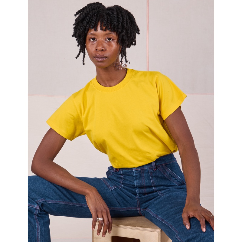 The Organic Vintage Tee – Golden Yellow