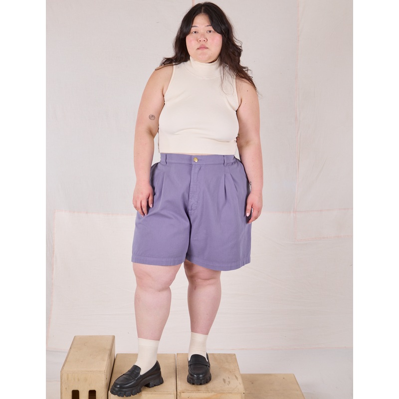 Trouser Shorts – Faded Grape