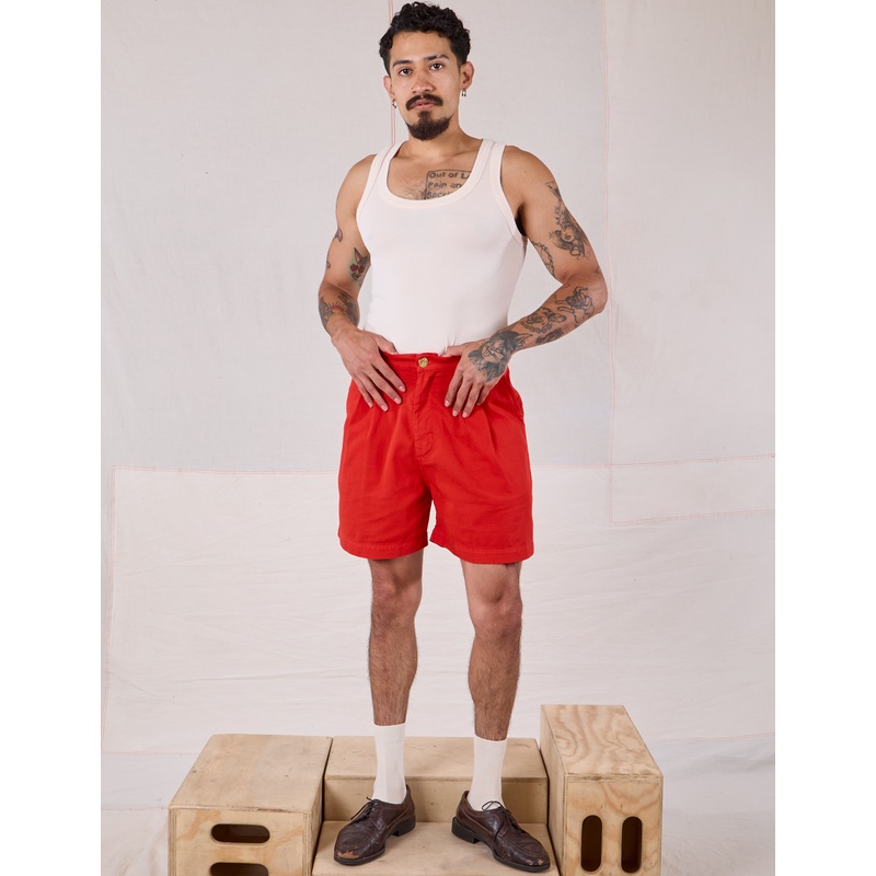 Trouser Shorts – Mustang Red
