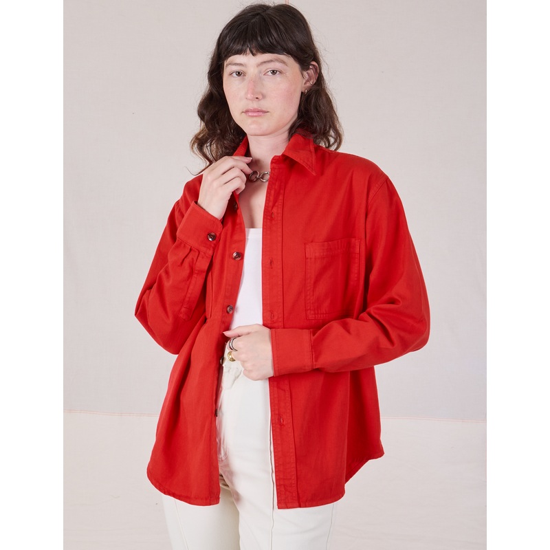 Twill Overshirt – Mustang Red *FINAL SALE*