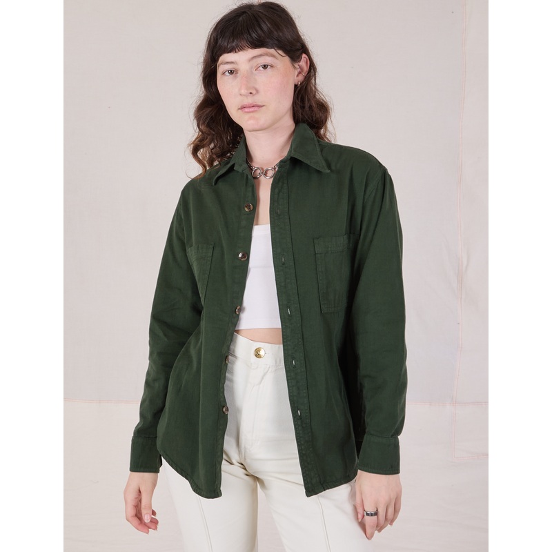 Twill Overshirt – Swamp Green *FINAL SALE*