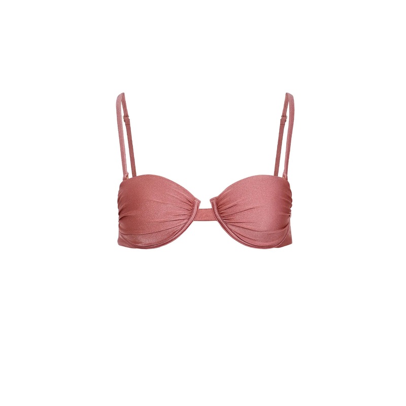 Top My Polished Balconette Coral Pink