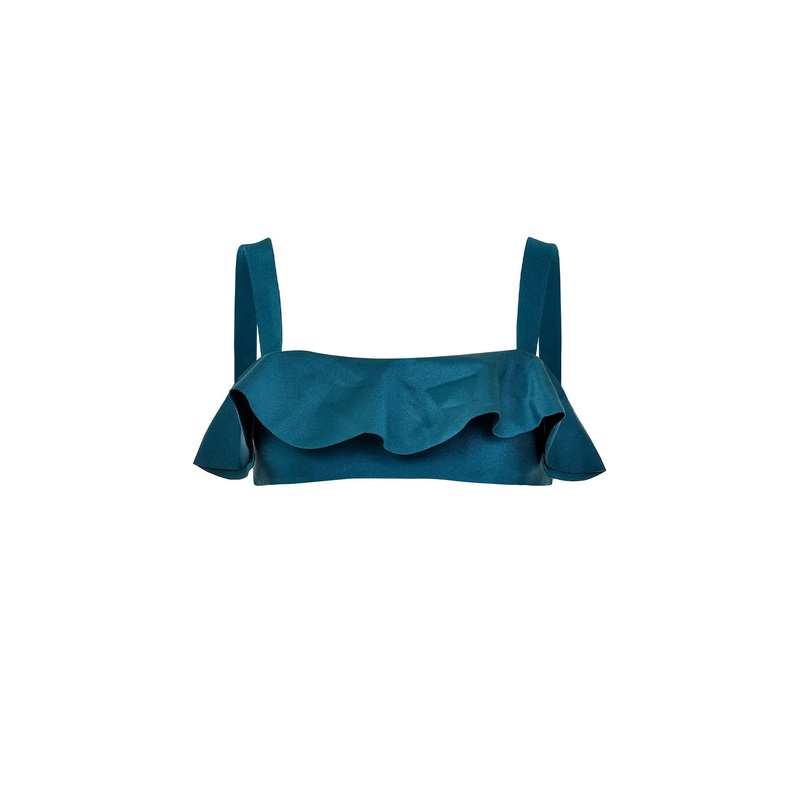 Top The Classy Ruffle Emerald