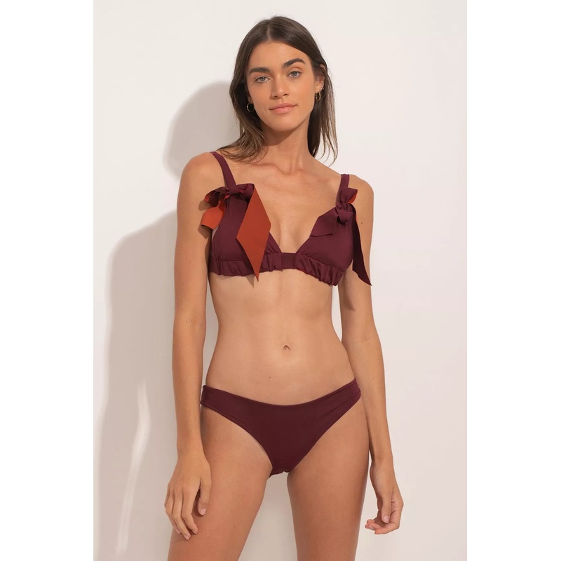 Top The Sundown Bow Bikini Redwood