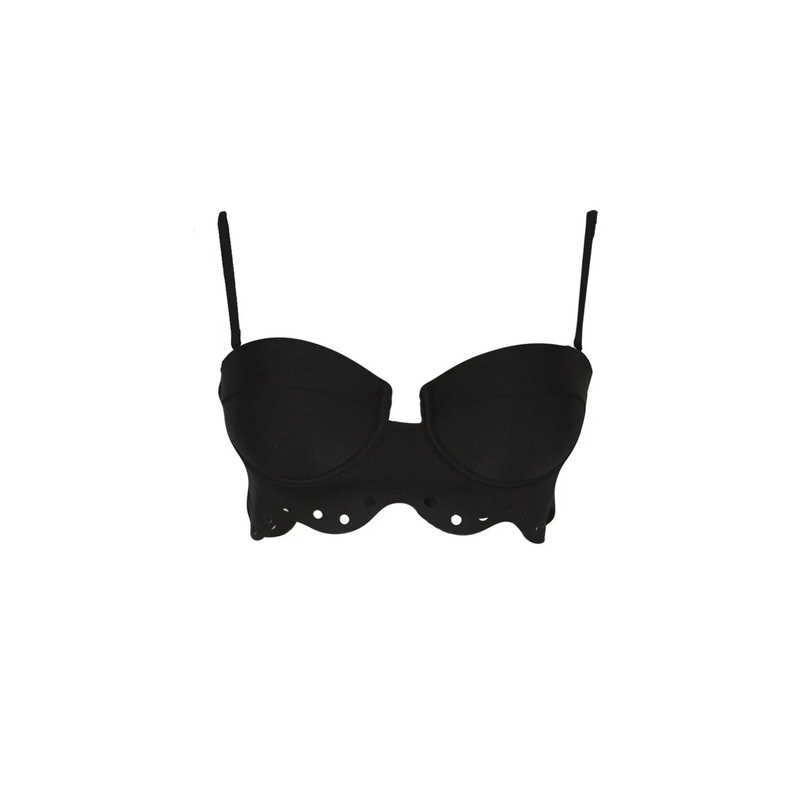 Top La Femme Mini Dotted Black