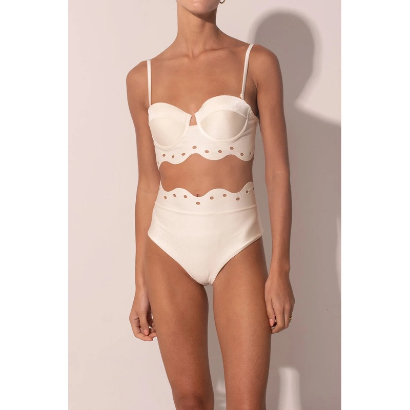 Top La Femme Mini Dotted Ivory