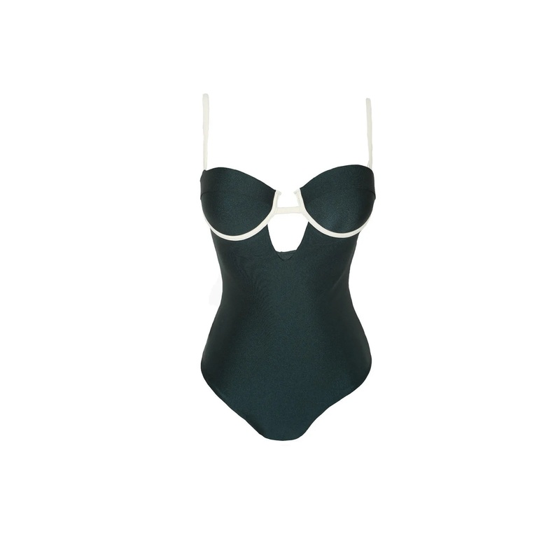 Lady Balconette One Piece Emerald